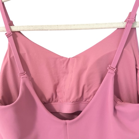 Athleta Pink Elation V Neck Hybrid Tiered Athletic Midi Dress Small - Picture 7 of 11
